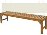 Panchina Da Giardino Teako Design Ferrara - Solida, Resistente Agli Agenti Atmosferici Ed Esclusiva (180 Cm, Crema)