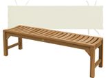 Panchina Da Giardino Teako Design Ferrara - Solida, Resistente Agli Agenti Atmosferici Ed Esclusiva (150 Cm, Crema)