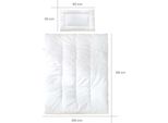 Roba Letto Trapuntato Per Bambini, Set Per Bambini Per Tutto L'anno (Ticking), Bianco, Coperta 100 X 135 Cm E Cuscino 40 X 60 Cm