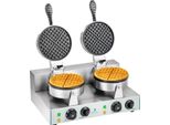 Royal Catering Doppia Piastra Per Waffel Con 2 X 1.300 Watt - Rotonda