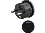 Goobay 45350 Adattatore Di Rete, Nero - Spina Di Sicurezza (Tipo F, Cee 7/4) > Presa Usa/Giappone (Tipo B, Nema 5-15, A 3 Poli)