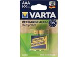 Varta Akku Recharge Recycled Aaa HR03 800Mah 2St.