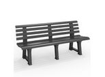 Panchina Da Giardino Orchidea A 3 Posti L 145 X P 49 X H 74 Cm, Colore Athracite