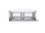 Sessamen-Lp Padiglione 3X6M Impermeabile - Tenda Da Festa Padiglione Da Giardino Con 6 Pareti Laterali Gazebo Da Campeggio Per Giardino, Festa, Matrimonio, Bianco