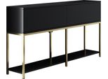 Skye Decor, Lord - Nero, Oro, Mobiletti Da Salotto, Nero, 150 X 80 X 30 Cm