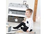 Roba Scaffale Da Gioco "Stars"", Scaffale Per Giocattoli Con 5 Scatole In Tessuto, Scaffale Portaoggetti, Per Bambini E Bambine"