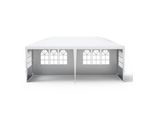 Yuenfong Gazebo Da Giardino 3X6M Tenda Da Giardino Tenda Da Festa Padiglione Impermeabile Costruzione In Acciaio (Bianco, 6 Pareti Laterali)