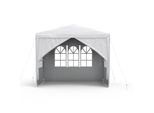 Yuenfong Gazebo Da Giardino 3X3M Tenda Da Giardino Tenda Da Festa Padiglione Impermeabile Costruzione In Acciaio (Bianco, 4 Pareti Laterali)