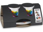 KöNitz On Colour Flow Espresso Geschenkset, 4-Tlg., 2 Espresso Tassen Mit Untertasse, Porzellan, 85 Ml, 11 5 054 1694