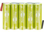 Goobay 55582 5X Batteria Ricaricabile Aa (Mignon) - 2100 Mah, Verde - Etichetta A Saldare (Z), Batteria Ricaricabile Lsd-Nimh (Pronta All'uso), 6 V
