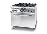 Hendi Piano Cottura A Gas A 4 Fuochi Con Forno Gn 1/1, Linea Cucina, 230V/3000W, 19Kw, 800X722X(H)900Mm