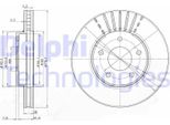 2X Disco Freno Delphi BG3816 Per Nissan X-TRAIL (T30) Almera Tino (V10) 49Mm