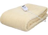 Alpina Coperta Elettrica Riscaldante - Coperta Riscaldante 180 X 130 Cm - Sottocoperta Riscaldante 180W - Coperta Riscaldabile Con 10 Impostazioni Di Calore - Lavabile In Lavatrice - Timer Da 1 A 9 Ore - Poliestere - Beige