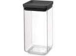 Brabantia Tasty+ Quadrato In Plastica Nero, Trasparente