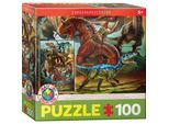 Eurographics Puzzle Fleischfressende Dinosaurier, 100 Teile, 48 X 33 Cm, 6100-0359