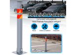 Vingo Paletti Pieghevoli In Acciaio Per Barriere Per Parcheggi Barriere Per Parcheggi Con Chiave E Strisce Riflettenti Base Robusta Set Di Paletti Per Barriere (2 Pezzi)..