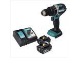 Makita Dhp 484 Rt Trapano A Percussione A Batteria 18 V 54 Nm Brushless + 2X Batteria Ricaricabile 5,0 Ah + Caricabatterie