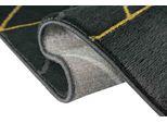 Tappeto Soggiorno Moderno Motivo Geometrico Nero Oro Dimensioni - 160X230 Cm