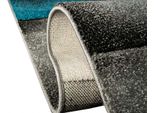 Tappeto Moderno A Pelo Corto Tappeto Da Salotto A Quadri Astratto Grigio Nero Bianco Turchese Dimensioni - 200 X 290 Cm