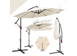 Ombrellone Karpal 3M-3.5M Ombrellone A Sbalzo Inclinabile Ombrellone Da Balcone Ombrellone Da Mercato UV40+ Ombrellone Da Giardino,Beige,3M