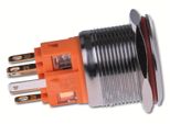Joy-It BUTTON22B-M-GR Interruttore A Pulsante 250 V/Ac 7 A 1 X On/(Off) IK10, IP67 Momentaneo 1 Pz