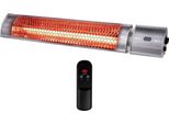 Riscaldatore A Infrarossi Alpina 2000 W – Riscaldatore A Raggi Infrarossi Per Terrazza, Montaggio A Parete, Per Interni Ed Esterni – Riscaldatore Elettrico A Infrarossi Sospeso Con Telecomando – IP55 - 67,5 X 10,5 X 7 Cm
