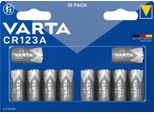 Varta Cr 123A Sp - Lithium Batterie, CR123A, 1430 Mah, 10Er-Pack (6205301461)