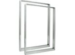 Natural Goods Berlin, Guide Per Mobili Rechteck 70X30 In Acciaio Inox, Guide Per Tavoli, Gambe Per Tavoli, Struttura Per Tavoli, Tavolo Da Pranzo, Panca, Tavolino, L50Xh100 Cm, 2 Pezzi