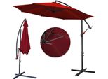 Jopassy Ombrellone Da 3 M UV40+ Ombrellone Da Giardino Girevole Ombrellone Con Manovella In Alluminio, Rosso