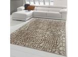 Tappeto Moderno Di Design A Motivi Astratti In Beige Dimensioni - 120X170 Cm