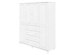 Armadio A 4 Ante 8852B Laccato Bianco