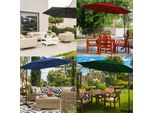 Yakimz Ombrellone Da Giardino Girevole Da 3 M UV40+ Ombrellone A Manovella In Alluminio, Rosso