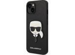 Karl Lagerfeld Klhcp14Msapkhk Custodia Rigida Per Iphone 14 Plus / 15 Plus 6.7 Nero/Nero Saffiano Karl's Head Patch