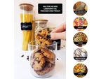 Barattoli Riutilizzabili Con Coperchi In Bambù - Set Di 6 - Ermetici, Per Lavastoviglie, Microonde - Per Conservare, Come Barattoli Per Biscotti, Per Decorazioni, Ecc. - Altezza 16/11 Cm, Ø 10 Cm