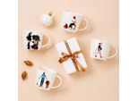 Maxwell & Williams Becher Feline Friends - One Eye Opened, Katzenbecher, Tasse, Porzellan, 400 Ml, DX1217