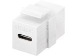 Goobay 61262 Modulo Keystone Connettore USB-C™, Usb 3.2 Gen 2 (10 Gbit/S), Bianco - Presa USB-C™ > Presa USB-C™