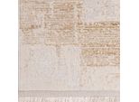 Elegante Tappeto Da Salotto | Lucido | In Beige-Bianco Dimensioni - 120 X 170 Cm