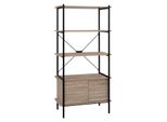 Libreria 3 Ripiani + Mobile Loft Rovere