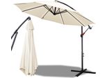 Ombrellone Jopassy 300 Cm Ombrellone Da Balcone Ombrellone Da Giardino Ombrellone Da Mercato, Beige Ombrellone Da Terrazza Con Asta Girevole, Protezione Solare UV30+