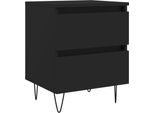 Syfax™ Comodino Nero 40X35X50 Cm In Legno Multistrato