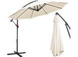 Tolletour Ombrellone Da Balcone 300 Cm Ombrellone Da Spiaggia Ombrellone Da Giardino Ombrellone Da Mercato, Beige Ombrellone Da Terrazza Con Asta Girevole, Protezione Solare UV30+