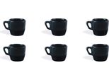 Excelsa Set Da 6 Espressotassen Eclipse Porzellan 7 Cl Schwarz
