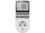 Goobay 64900 Timer Digitale, Bianco - Timer Programmabile Con Contatto Di Terra (Tipo F)