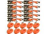 10 X Cinghia Di Ancoraggio 5T 10M 2500 Dan 5000 Dan Kg Cinghia Di Ancoraggio Camion Rimorchio Arancione