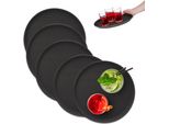 Relaxdays Set Di 5 Vassoi Da Portata Rotondi Da 35 Cm