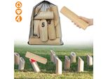 Yuenfong Kubb Gioco Vichingo Gioco Di Lancio In Legno Per Esterni, In Legno Di Pino E Con 12 Numeri In Legno, , Gioco Dei Birilli In Legno, Gioco Di Lancio