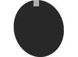 Homcom Specchio Da Parete, Specchio Da Bagno Rotondo 60 X 60 Cm Con Cornice In Lega Di Alluminio, Specchio Decorativo Per Bagno, Soggiorno, Camera Da Letto, Nero