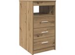 Vidaxl Cassettiera Rovere Artigianale 40X50X76 Cm Materiale A Base Di Legno