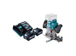 Makita Rp 001 GD201 Fresatrice A Batteria 40 V Max. 12 Mm Brushless + 2X Batteria Ricaricabile 2,5 Ah + Caricatore