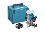 Makita Rp 001 GD101 Fresatrice A Batteria 40 V Max. 12 Mm Brushless + 1X Batteria Ricaricabile 2,5 Ah + Makpac - Senza Caricabatterie